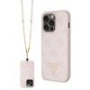 Guess GUHCP15LP4TDSCPP iPhone 15 Pro 6.1 różowy/pink hardcase Crossbody 4G Metal Logo